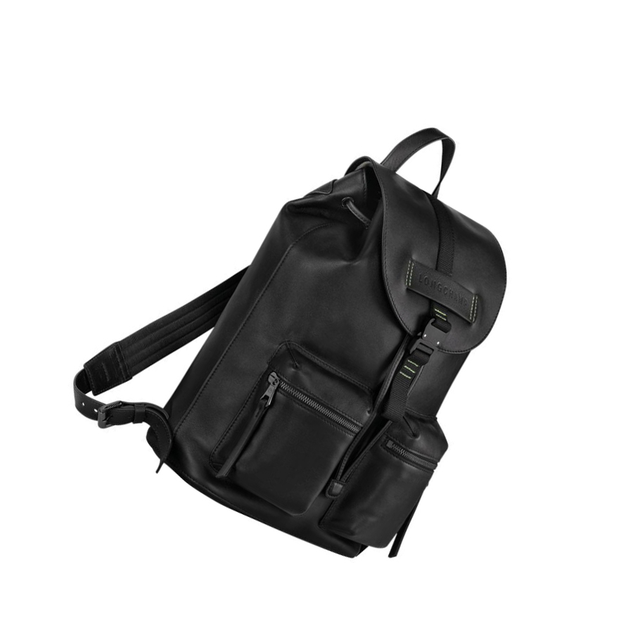 Longchamp 3D Ultra Black M Rugzak Heren Zwart | NL-JL13542