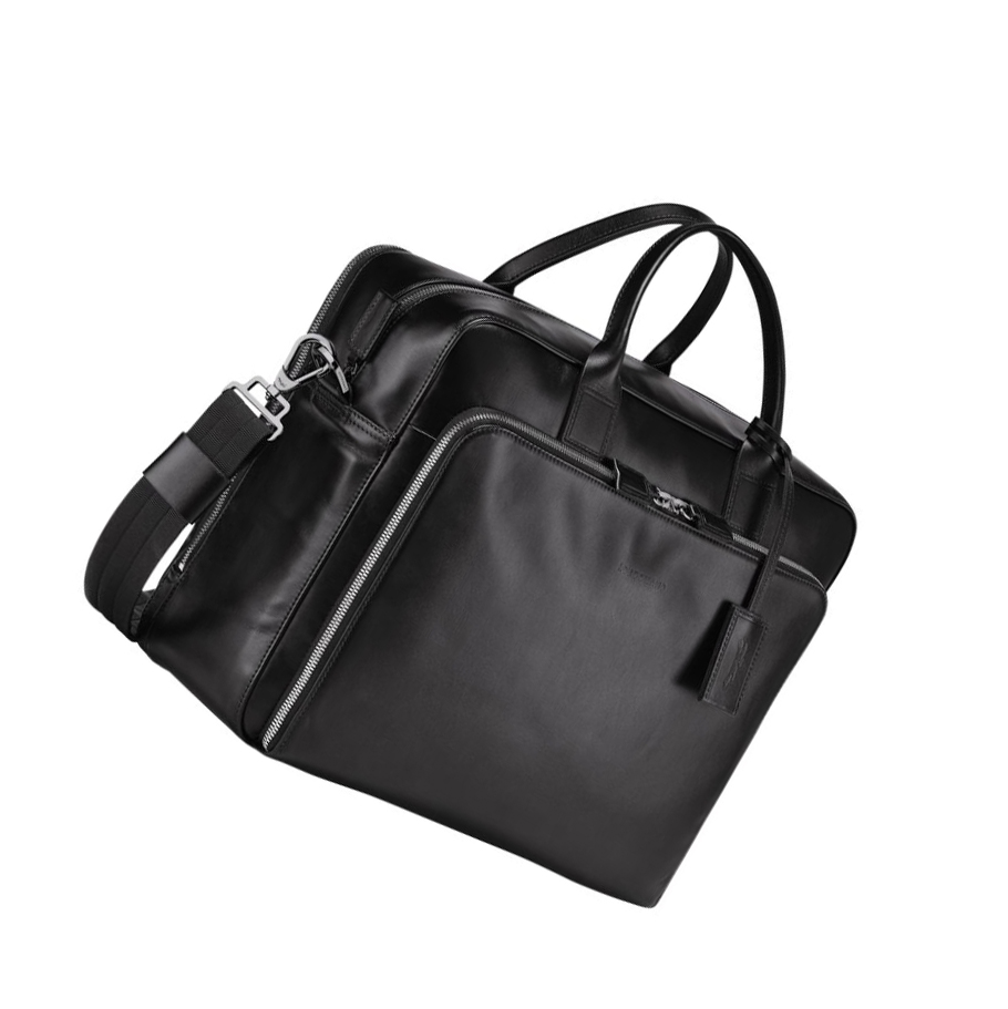Longchamp Baxi L Aktetas Heren Zwart | NL-ZP92087