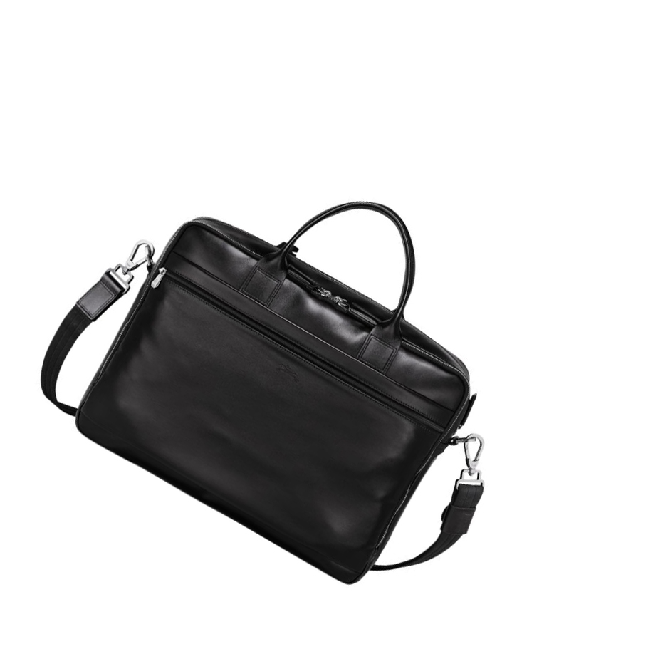 Longchamp Baxi L Aktetas Heren Zwart | NL-ZP92087