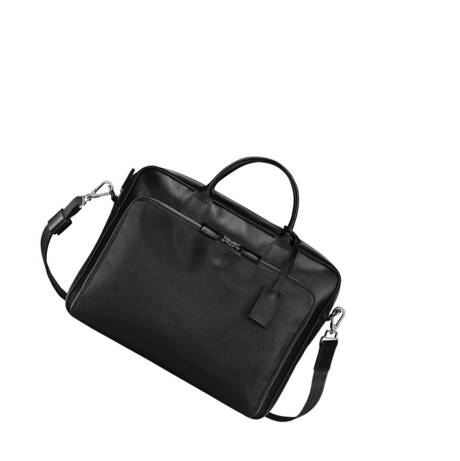 Longchamp Baxi L Aktetas Heren Zwart | NL-ZP92087