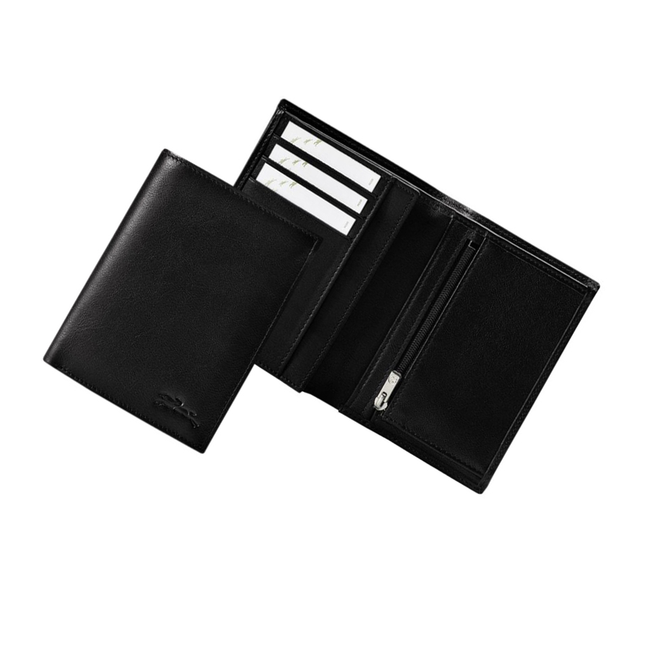 Longchamp Baxi Portefeuille Heren Zwart | NL-JR23857