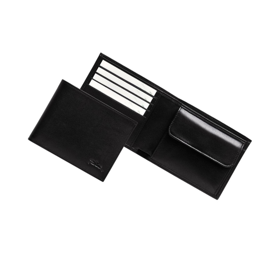 Longchamp Baxi Portefeuille Heren Zwart | NL-SW17934