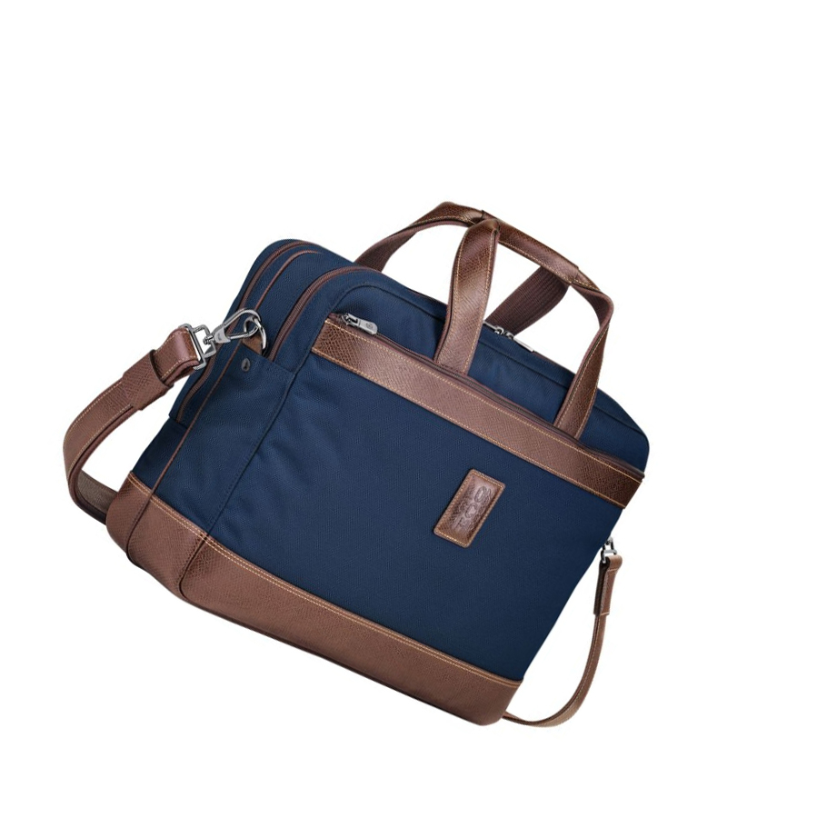 Longchamp Boxford L Aktetas Heren Donkerblauw | NL-NW40589