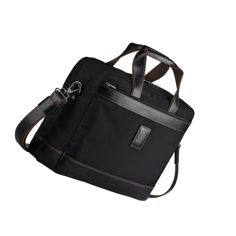 Longchamp Boxford L Aktetas Heren Zwart | NL-GU01478