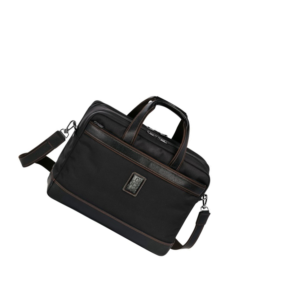 Longchamp Boxford L Aktetas Heren Zwart | NL-GU01478