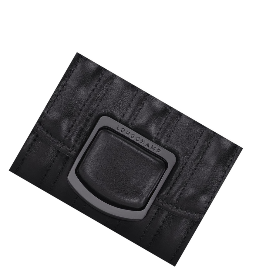Longchamp Brioche Kaarthouder Dames Zwart | NL-OQ13764