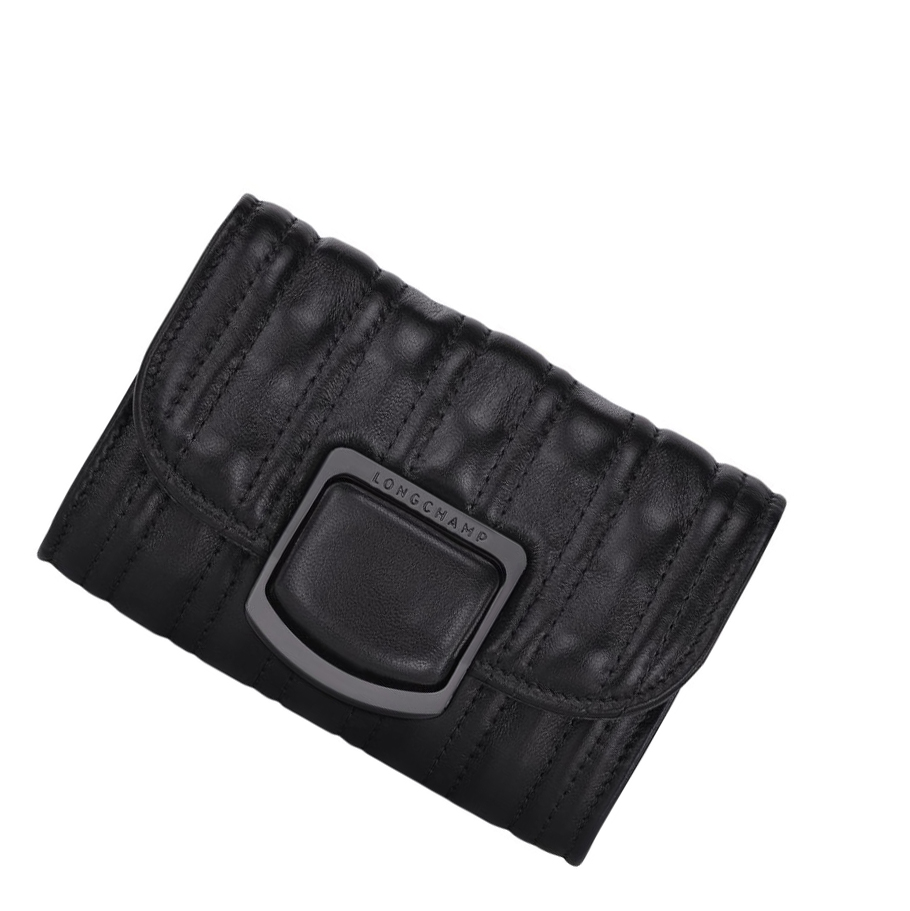 Longchamp Brioche Kaarthouder Dames Zwart | NL-OQ13764