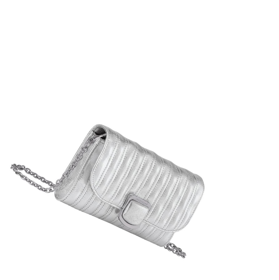 Longchamp Brioche Métal Portefeuille Dames Zilver | NL-BN91382