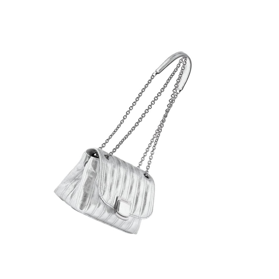 Longchamp Brioche Métal S Crossbodytassen Dames Zilver | NL-KZ63450