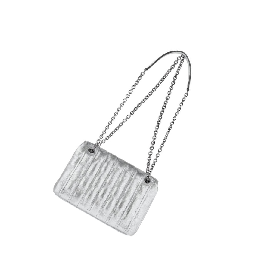 Longchamp Brioche Métal S Crossbodytassen Dames Zilver | NL-KZ63450