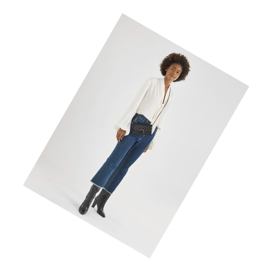 Longchamp Brioche Portefeuille Dames Zwart | NL-HB96075