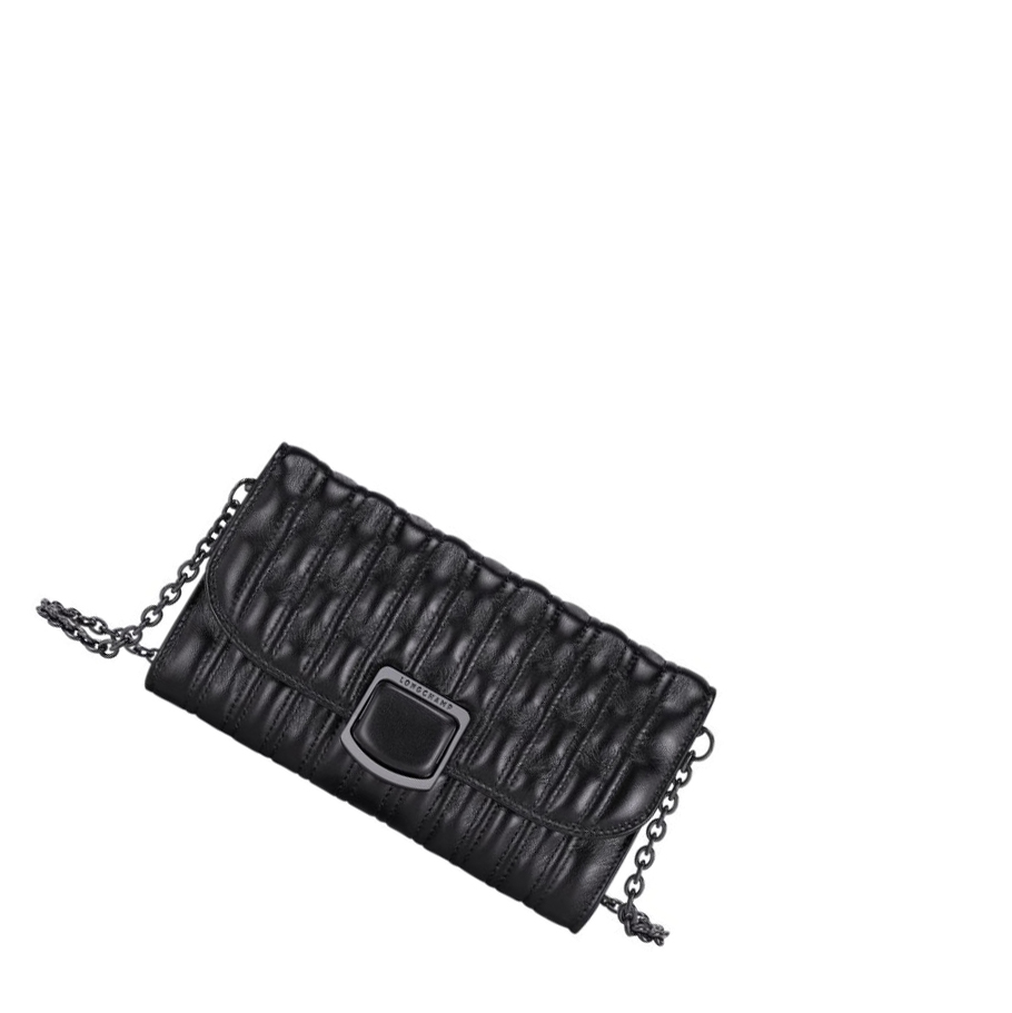 Longchamp Brioche Portefeuille Dames Zwart | NL-HB96075
