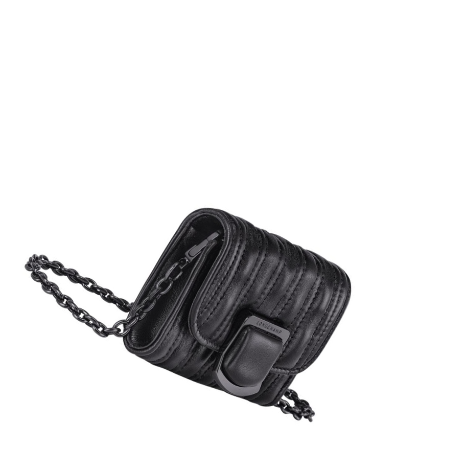 Longchamp Brioche Rits Rond Portemonnee Dames Zwart | NL-BE15708