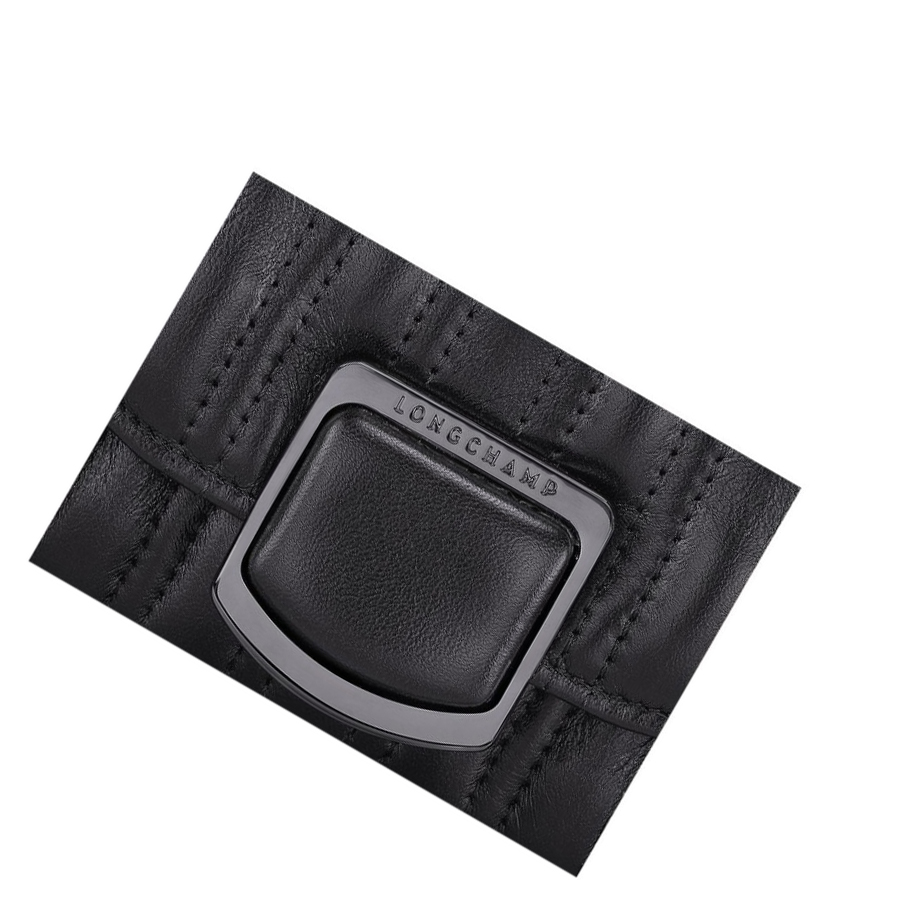 Longchamp Brioche Rits Rond Portemonnee Dames Zwart | NL-BE15708