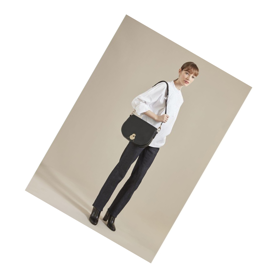 Longchamp Cavalcade M Crossbodytassen Dames Zwart | NL-XT10982