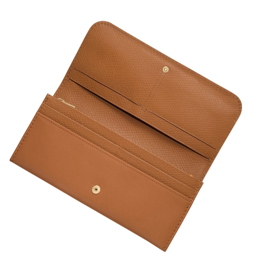 Longchamp Cavalcade Portefeuille Dames Beige | NL-PL21053