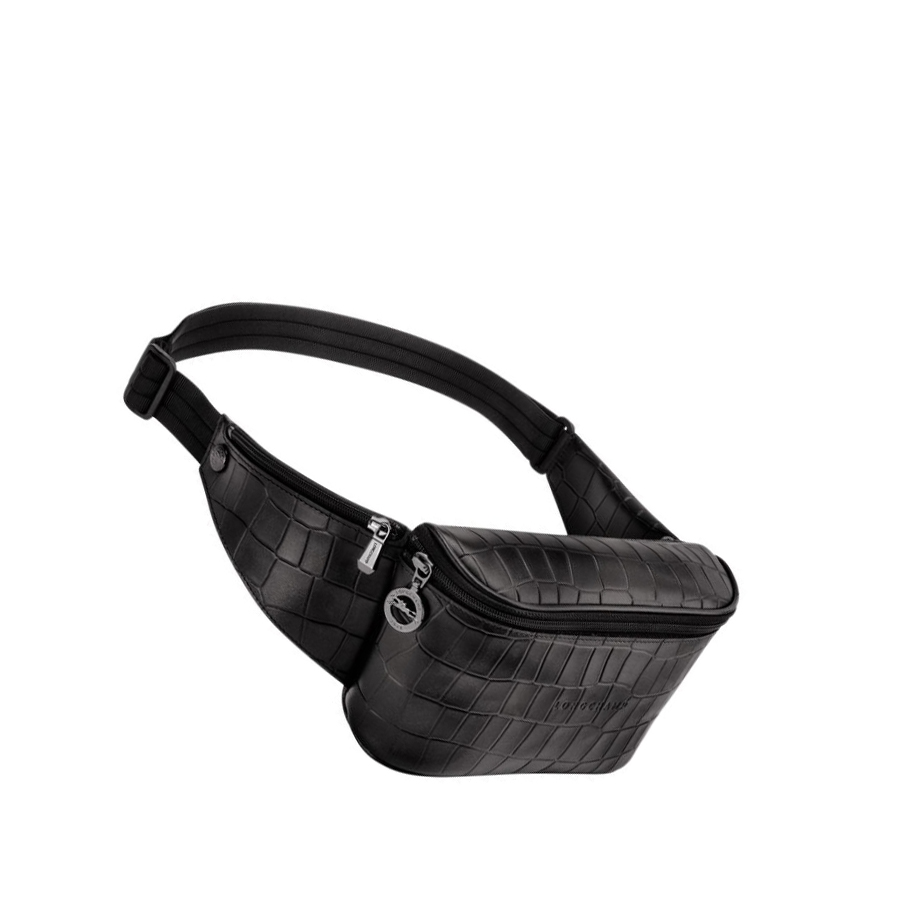 Longchamp Croco Block Heuptas Heren Zwart | NL-AR57493