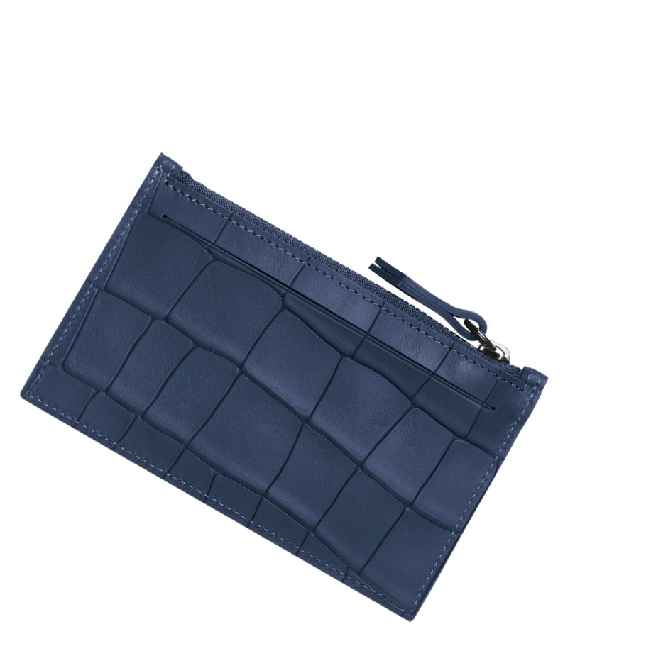 Longchamp Croco Block Portemonnee Dames Donkerblauw | NL-TX86741