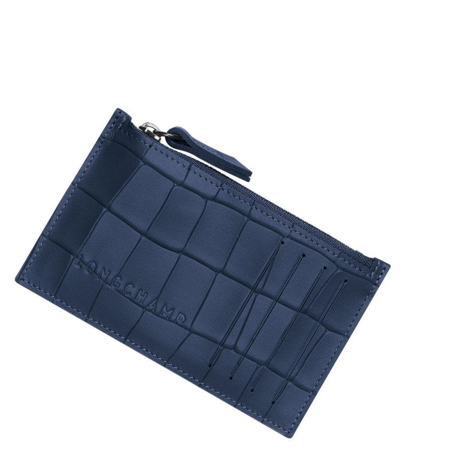 Longchamp Croco Block Portemonnee Dames Donkerblauw | NL-TX86741
