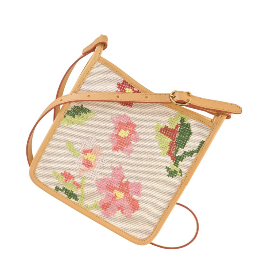 Longchamp Le Foulonné Brodé S Crossbodytassen Dames Roze | NL-IE20193