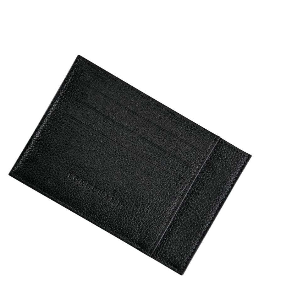 Longchamp Le Foulonné Kaarthouder Dames Zwart | NL-AX35614