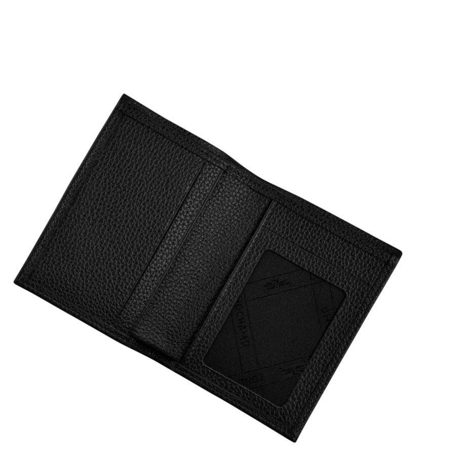 Longchamp Le Foulonné Kaarthouder Dames Zwart | NL-LD71260