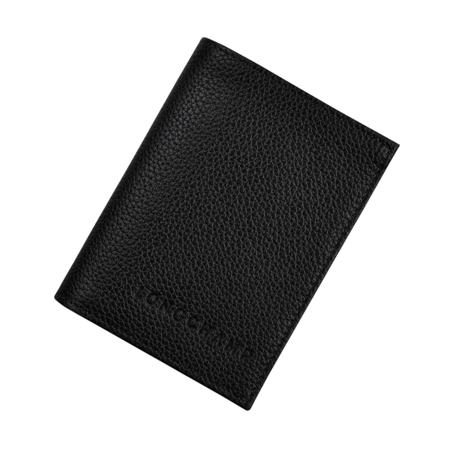 Longchamp Le Foulonné Kaarthouder Dames Zwart | NL-LD71260