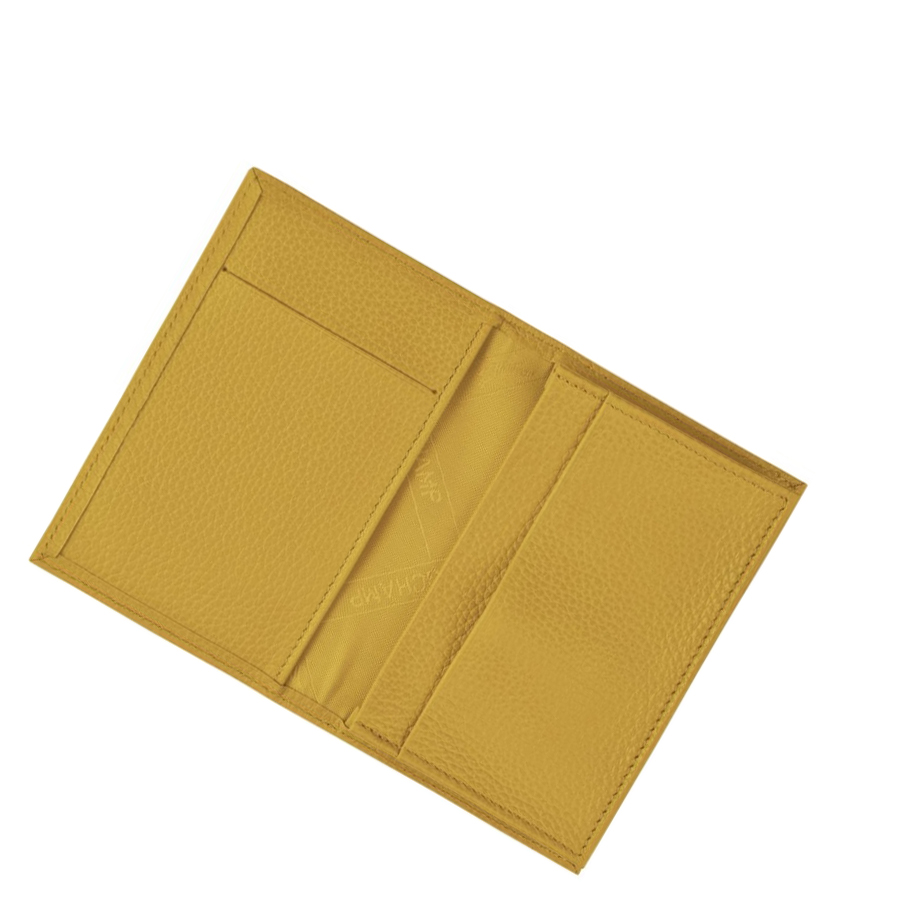 Longchamp Le Foulonné Kaarthouder Dames Geel | NL-QW93614