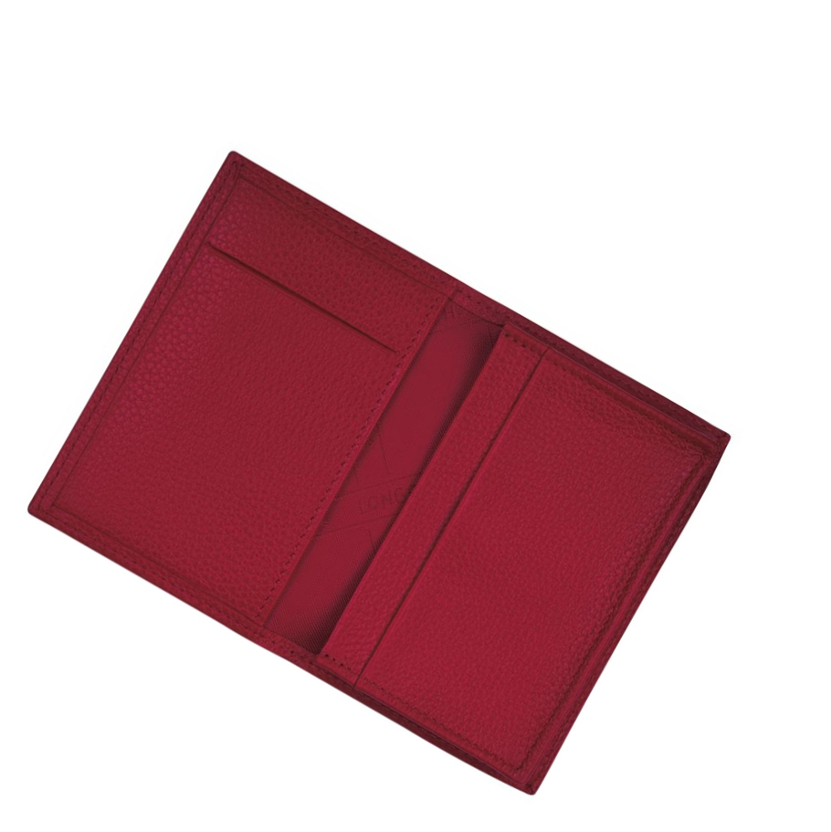 Longchamp Le Foulonné Kaarthouder Dames Rood | NL-ZI63470