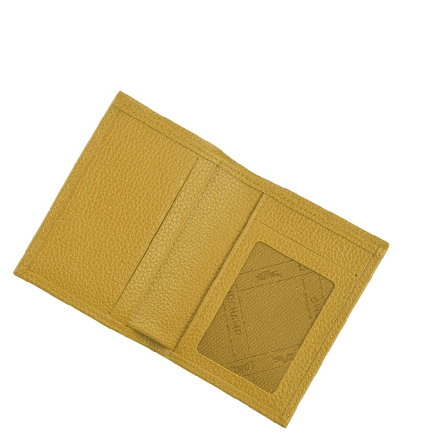 Longchamp Le Foulonné Kaarthouder Heren Geel | NL-VM96087