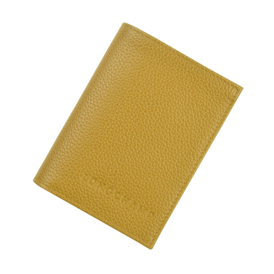 Longchamp Le Foulonné Kaarthouder Heren Geel | NL-VM96087