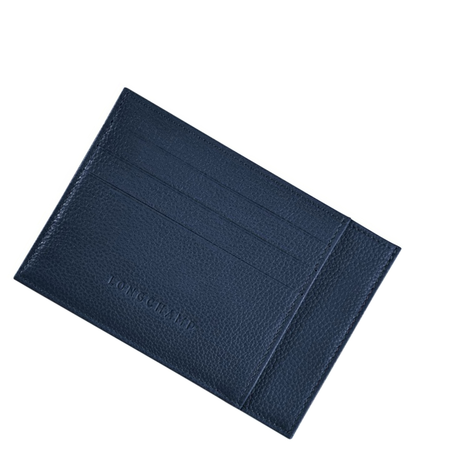 Longchamp Le Foulonné Kaarthouder Heren Donkerblauw | NL-WC06943