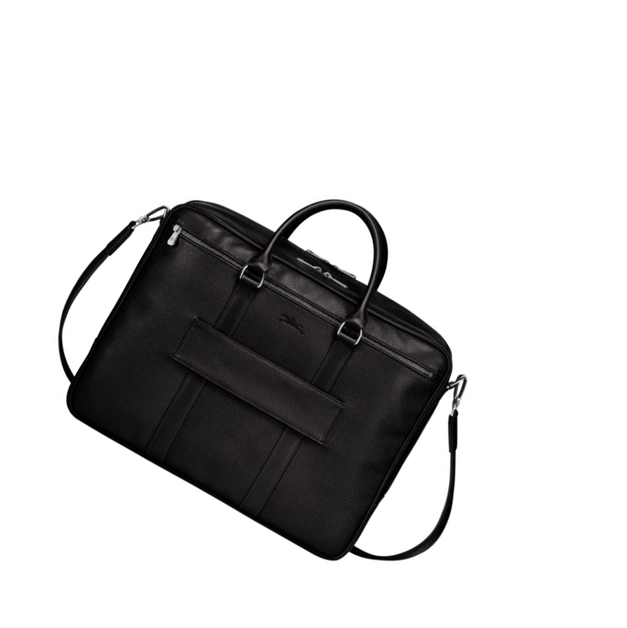 Longchamp Le Foulonné L Aktetas Dames Zwart | NL-UB60491