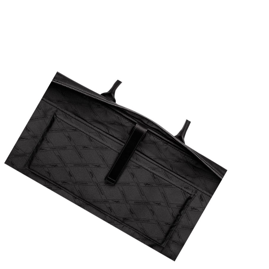 Longchamp Le Foulonné L Aktetas Dames Zwart | NL-UB60491