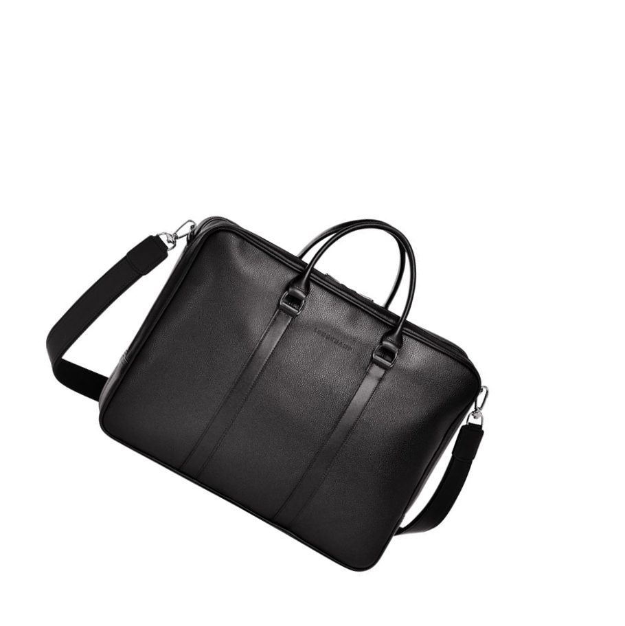 Longchamp Le Foulonné L Aktetas Dames Zwart | NL-UB60491