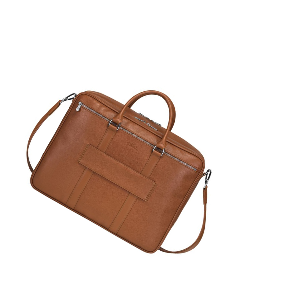 Longchamp Le Foulonné L Aktetas Heren Bruin | NL-ZW07641