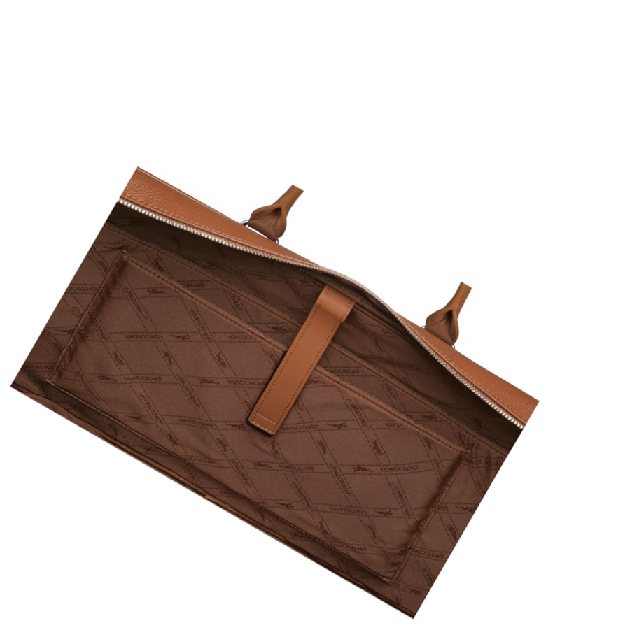 Longchamp Le Foulonné L Aktetas Heren Bruin | NL-ZW07641