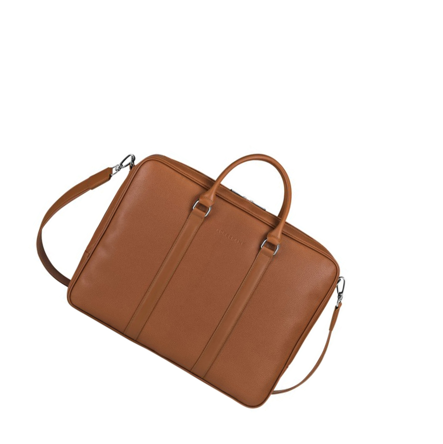 Longchamp Le Foulonné L Aktetas Heren Bruin | NL-ZW07641