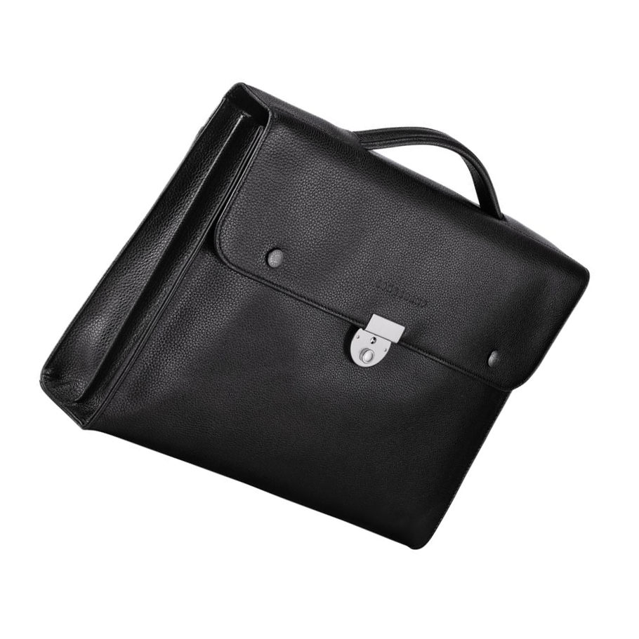 Longchamp Le Foulonné M Aktetas Dames Zwart | NL-UG48017