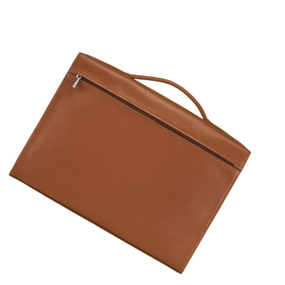 Longchamp Le Foulonné M Aktetas Heren Bruin | NL-OZ04128