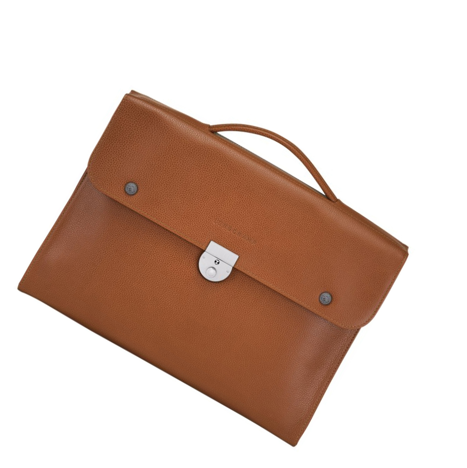 Longchamp Le Foulonné M Aktetas Heren Bruin | NL-OZ04128