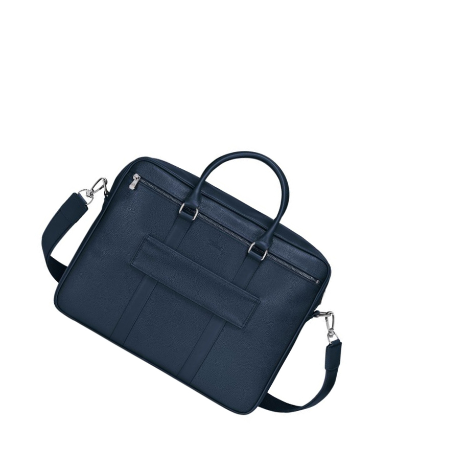 Longchamp Le Foulonné M Aktetas Heren Donkerblauw | NL-IM75418