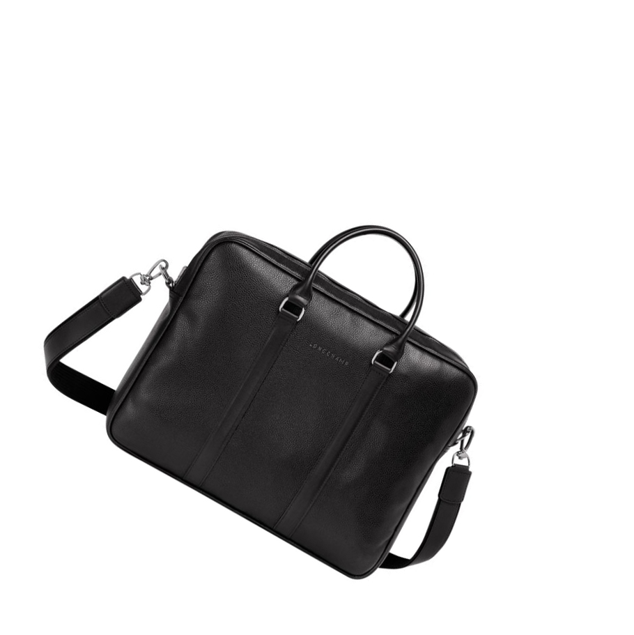 Longchamp Le Foulonné M Aktetas Heren Zwart | NL-HJ24675