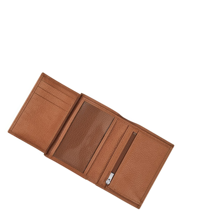 Longchamp Le Foulonné Portefeuille Dames Bruin | NL-CH09213