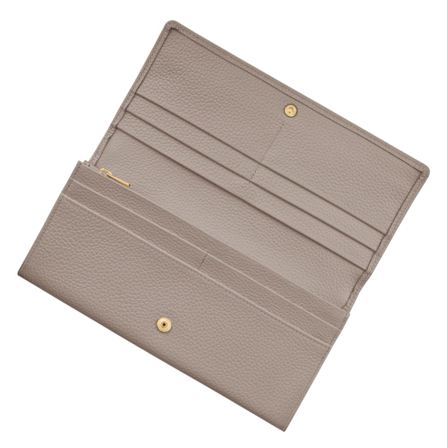 Longchamp Le Foulonné Portefeuille Dames Grijs | NL-EO51278