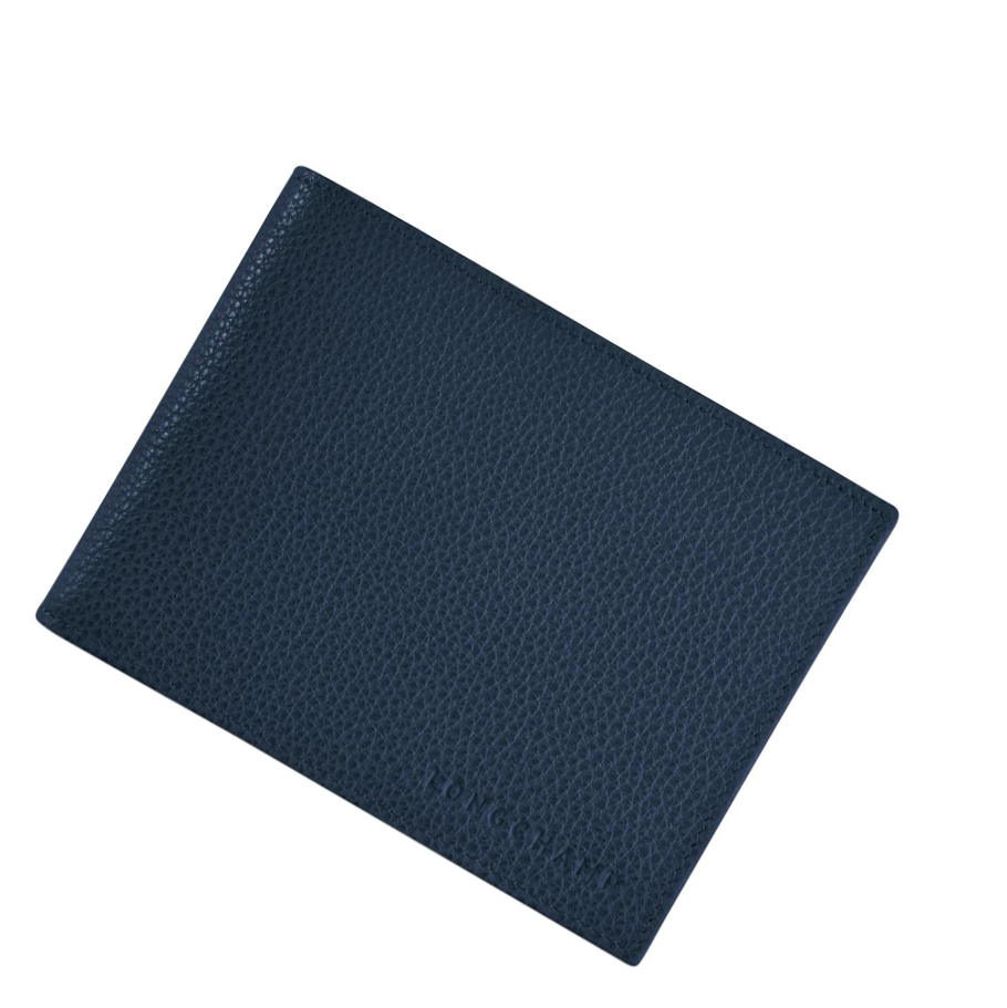 Longchamp Le Foulonné Portefeuille Dames Donkerblauw | NL-LY76809