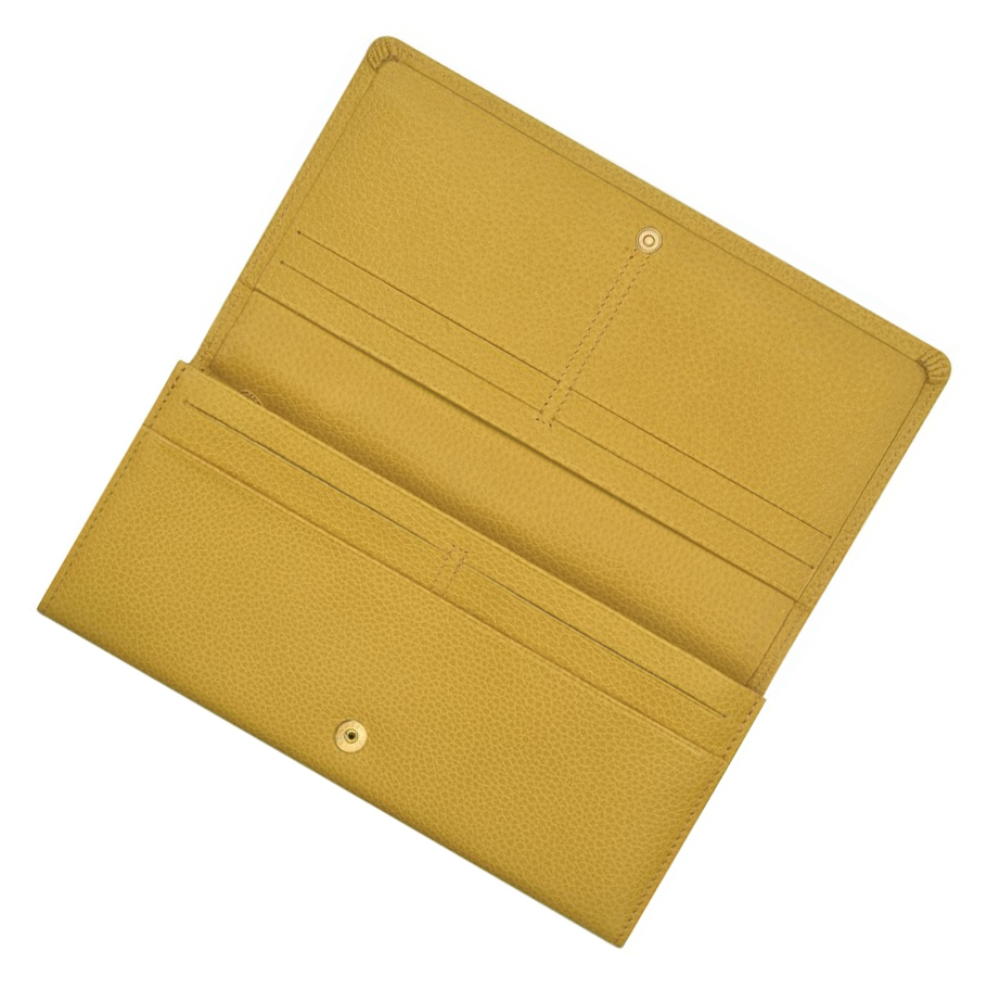 Longchamp Le Foulonné Portefeuille Dames Geel | NL-UL01928