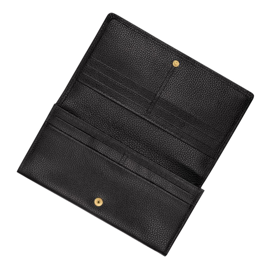 Longchamp Le Foulonné Portefeuille Dames Zwart | NL-WL35708
