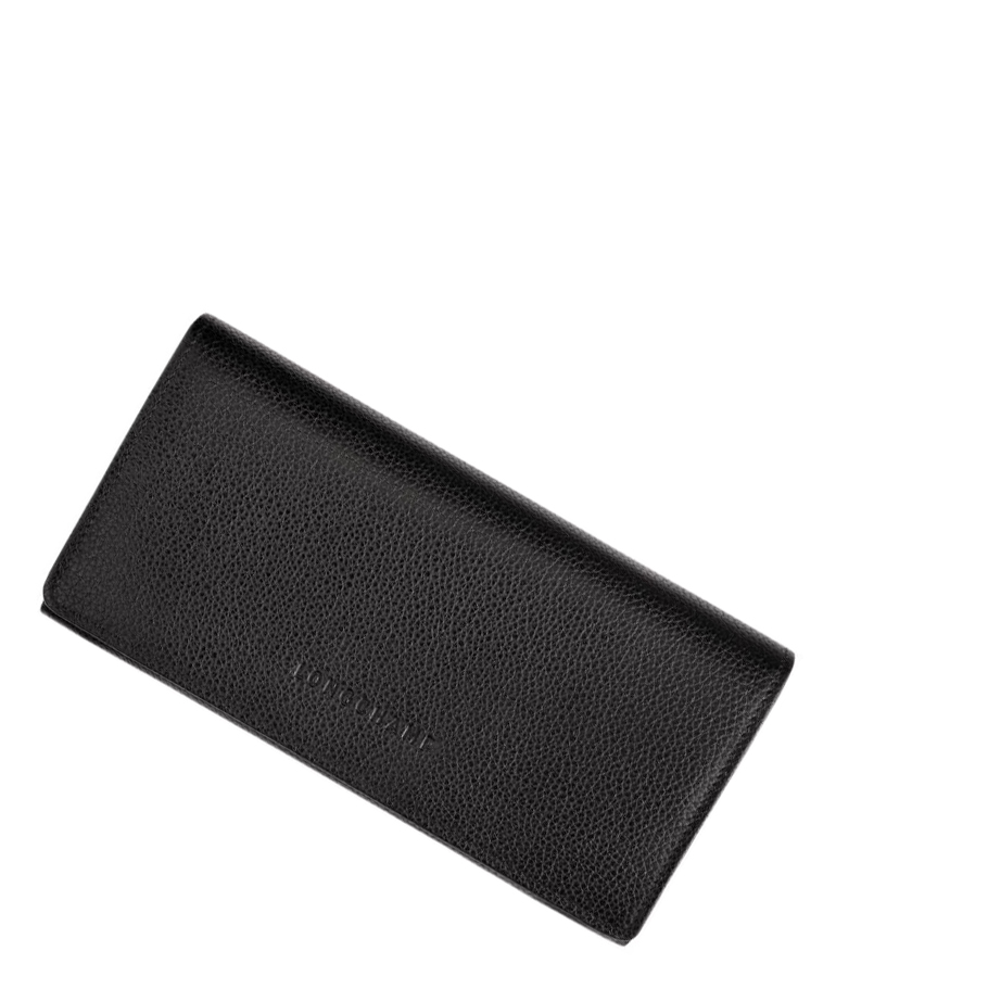 Longchamp Le Foulonné Portefeuille Dames Zwart | NL-WL35708
