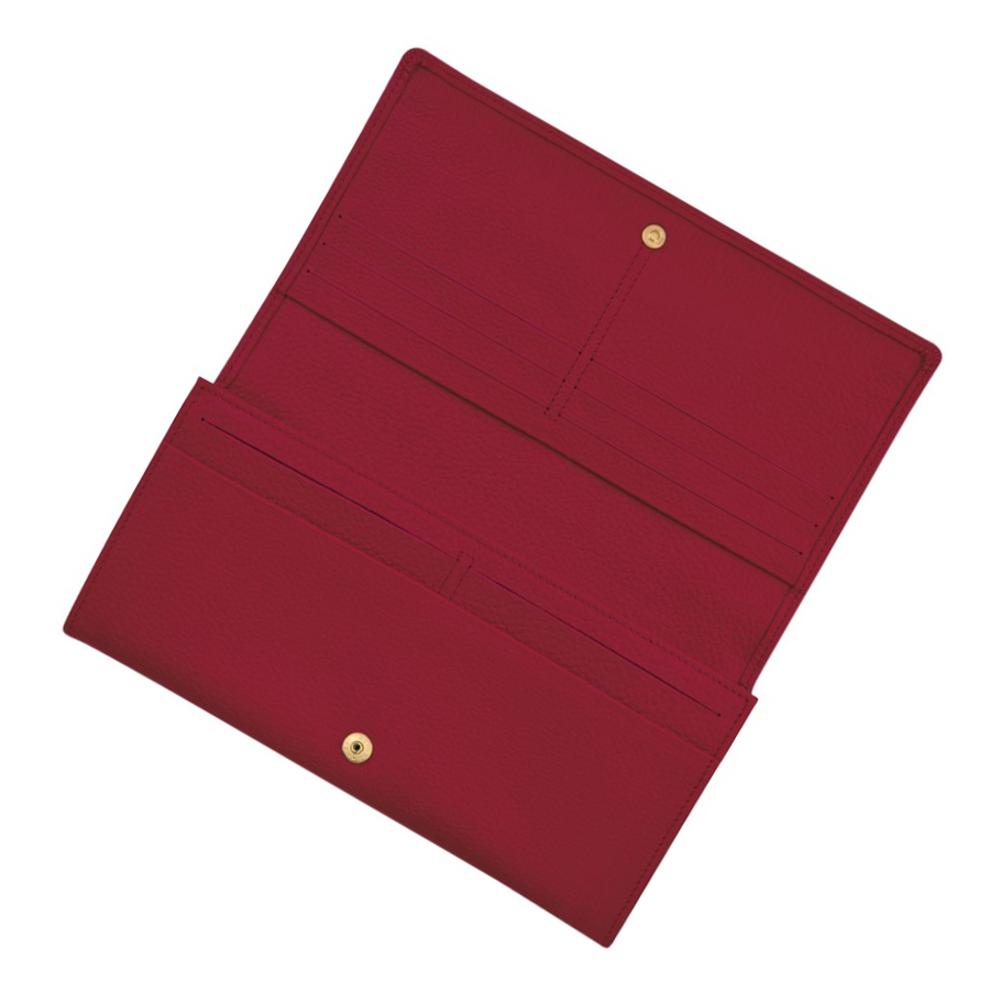 Longchamp Le Foulonné Portefeuille Dames Rood | NL-XL39712